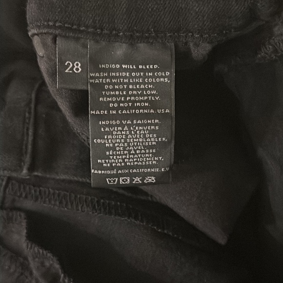 NWT J Brand Alana High Rise Skinny Cropped Black Raw Edge Offbeat Women 28 NEW - Picture 3 of 7